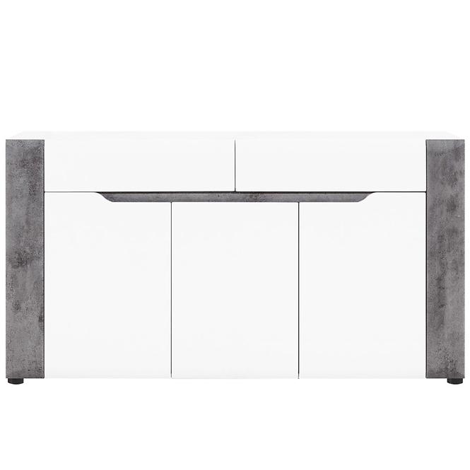 Kommode Brando B03 weiß/beton 3d2s