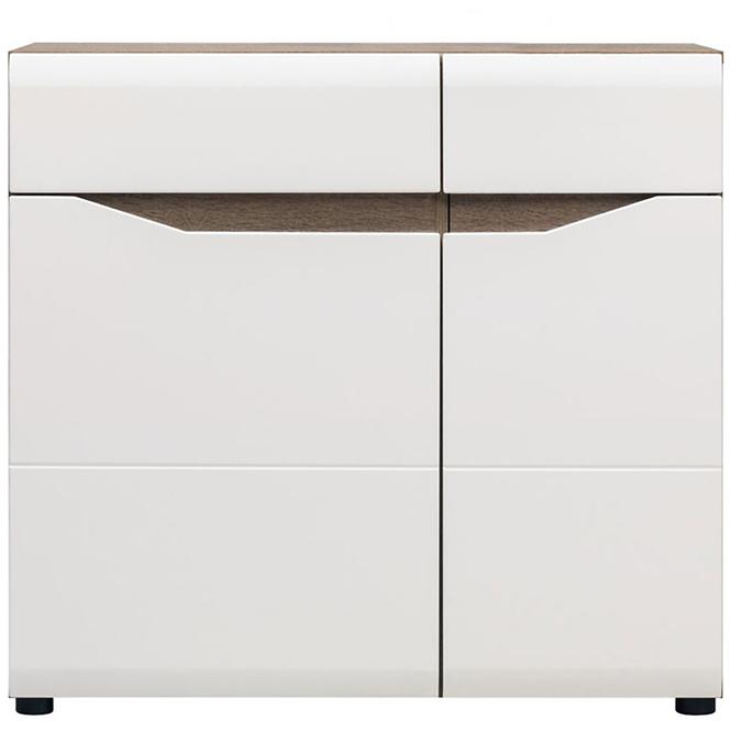 Kommode Lionel Li02 eiche sonoma/weiß