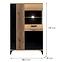 Vitrine Aris As06 eiche evoke/schwarz,2