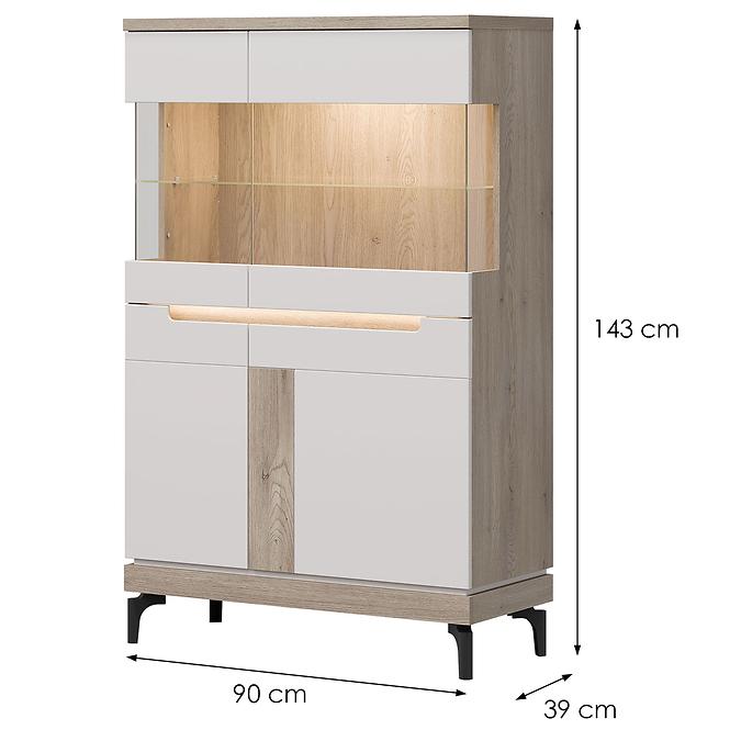 Vitrine Aston An04 eiche cremona/kaschmir