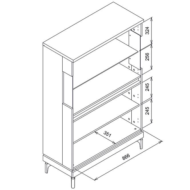 Vitrine Aston An04 eiche cremona/kaschmir