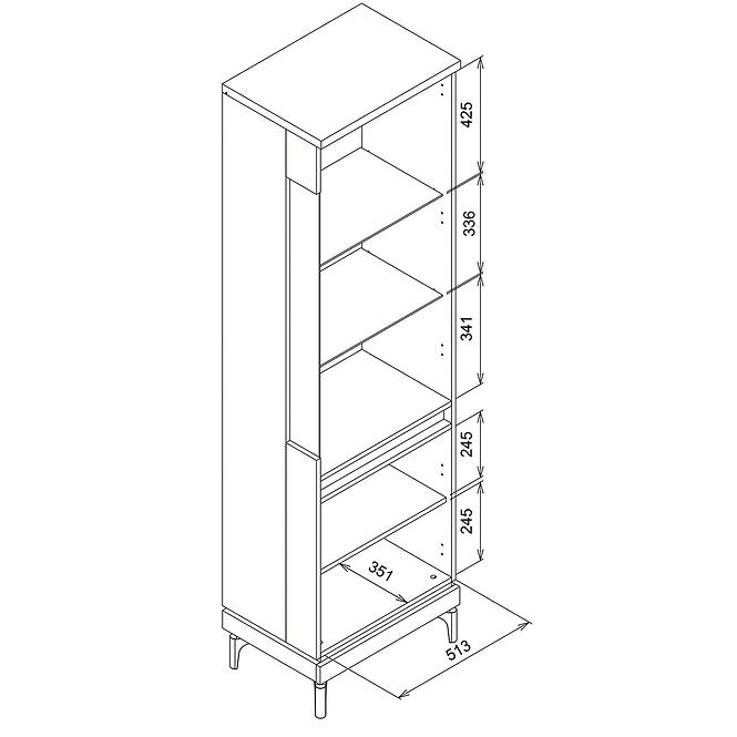 Vitrine P Aston An06 eiche cremona/kaschmir