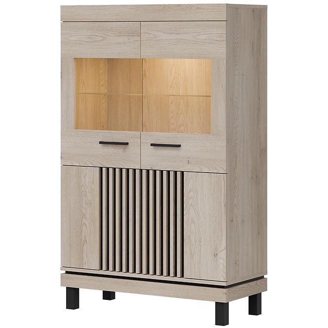 Vitrine Mati Mi06 eiche cremona/schwarz