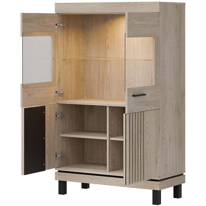 Vitrine Mati Mi06 eiche cremona/schwarz