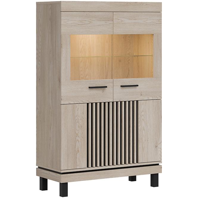 Vitrine Mati Mi06 eiche cremona/schwarz