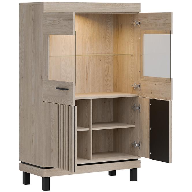 Vitrine Mati Mi06 eiche cremona/schwarz