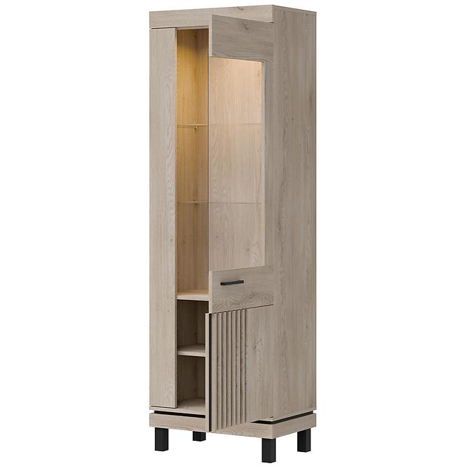 Vitrine Mati Mi07 eiche cremona/schwarz