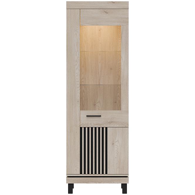 Vitrine Mati Mi07 eiche cremona/schwarz
