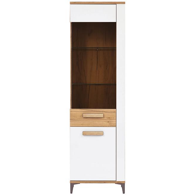 Vitrine L Snobi Sb08 eiche craft/Alpinweiß