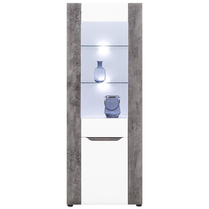 Vitrine Brando B05 weiß/beton