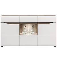 Vitrine Lionel  Li04 eiche sonoma/weiß