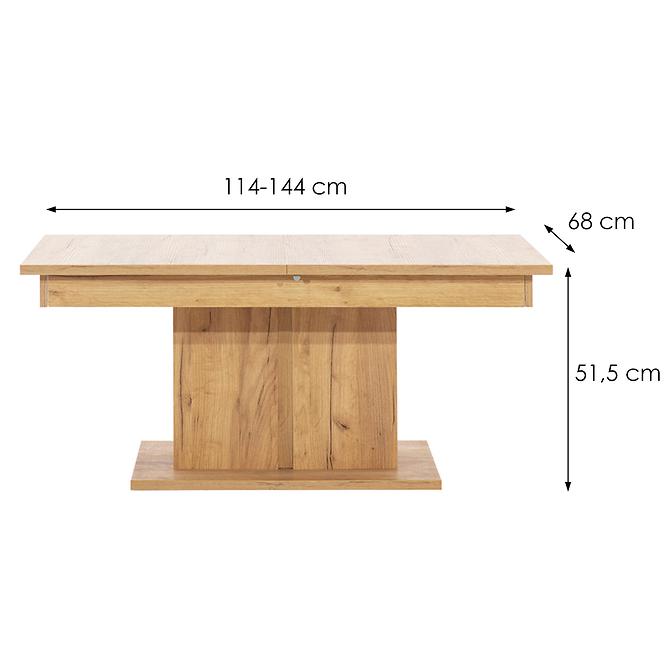 Couchtisch Snobi Sb13 eiche craft/Alpinweiß