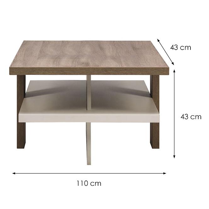 Couchtisch Lionel Li16 eiche sonoma/weiß