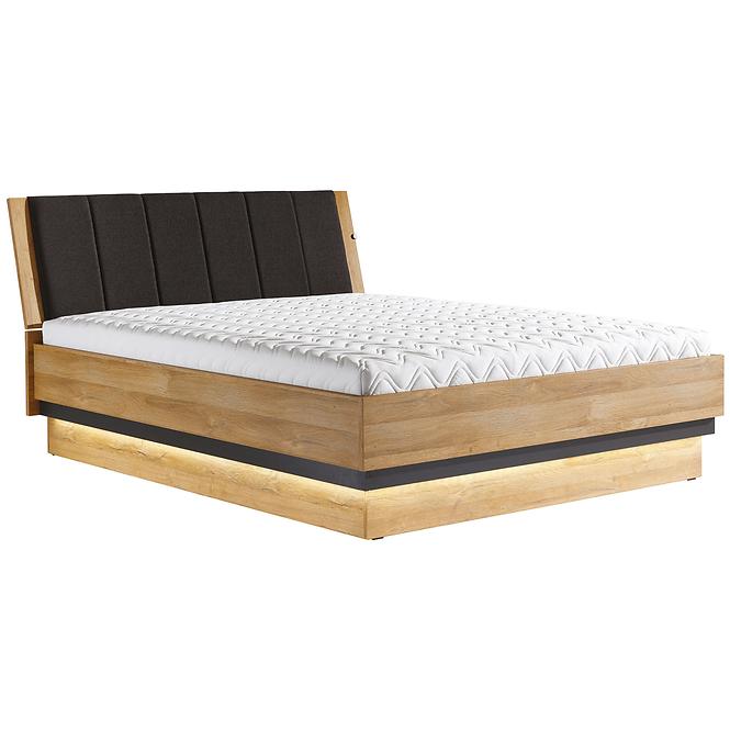Bett York Y-18/160 eiche grandson mit einem Bettzeugfach