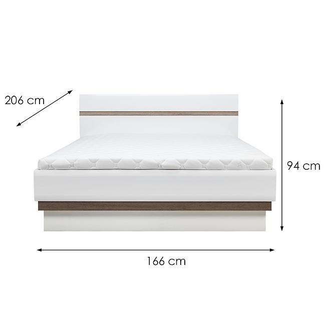 Bett Lionel Li12/160 eiche sonoma/weiß