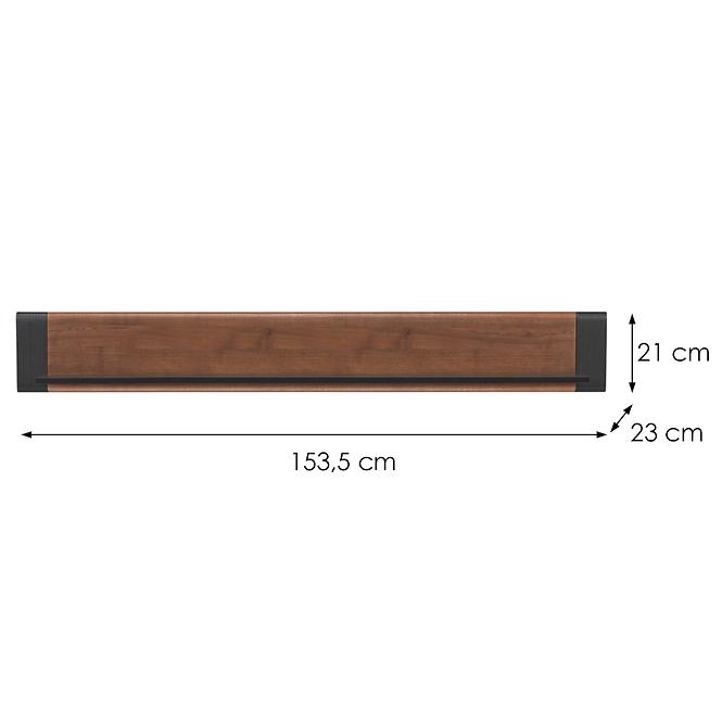 Hängende Ablage Naomi Na-9 nuss/wenge