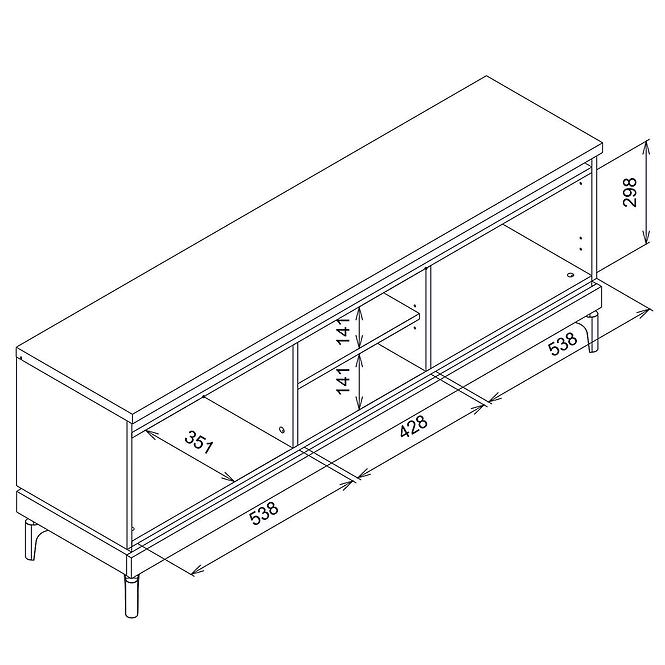 Tv Tisch Aston An01 eiche cremona/kaschmir