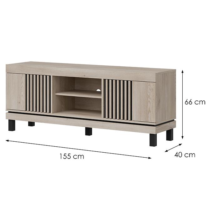 Tv Tisch Mati Mi01 eiche cremona/schwarz