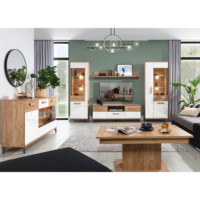 Tv Tisch Snobi Sb01 eiche craft/Alpinweiß