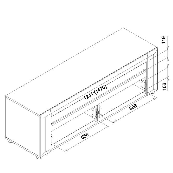 Tv Tisch Brando B01 weiß/beton