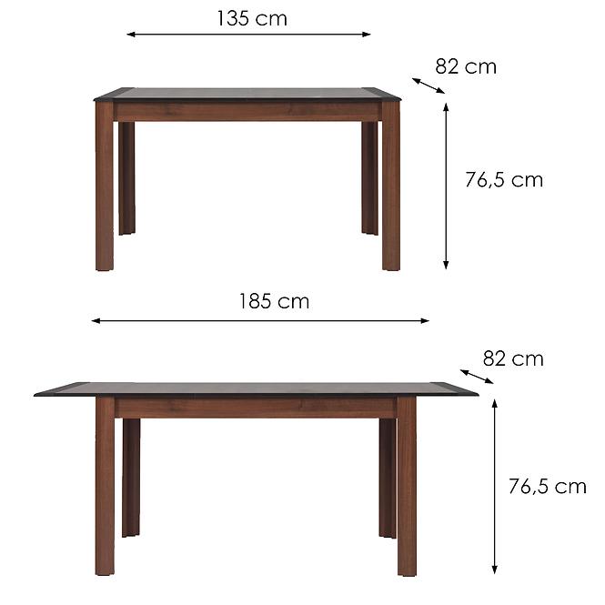 Tisch Naomi Na-12 nuss/wenge