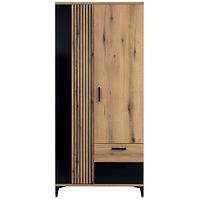Schrank 2d Aris As10 eiche evoke/schwarz