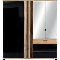 Schrank 4d Aris As11 eiche evoke/schwarz