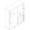 Schrank 4d Aris As11 eiche evoke/schwarz,4
