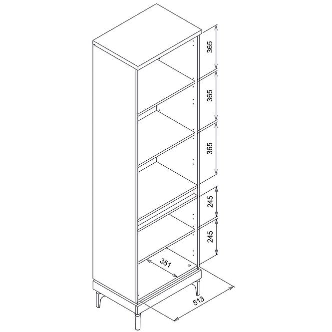 Schrank L Aston An09 eiche cremona/kaschmir