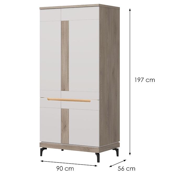 Schrank 2d Aston An11 eiche cremona/kaschmir
