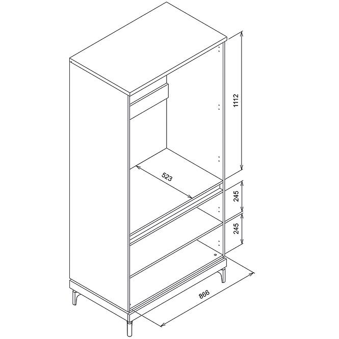 Schrank 2d Aston An11 eiche cremona/kaschmir