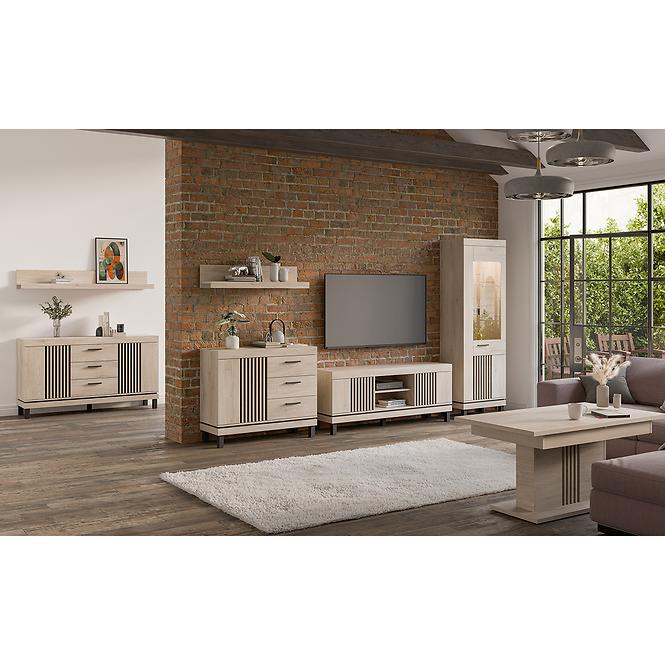 Schrank Mati Mi09 eiche cremona/schwarz
