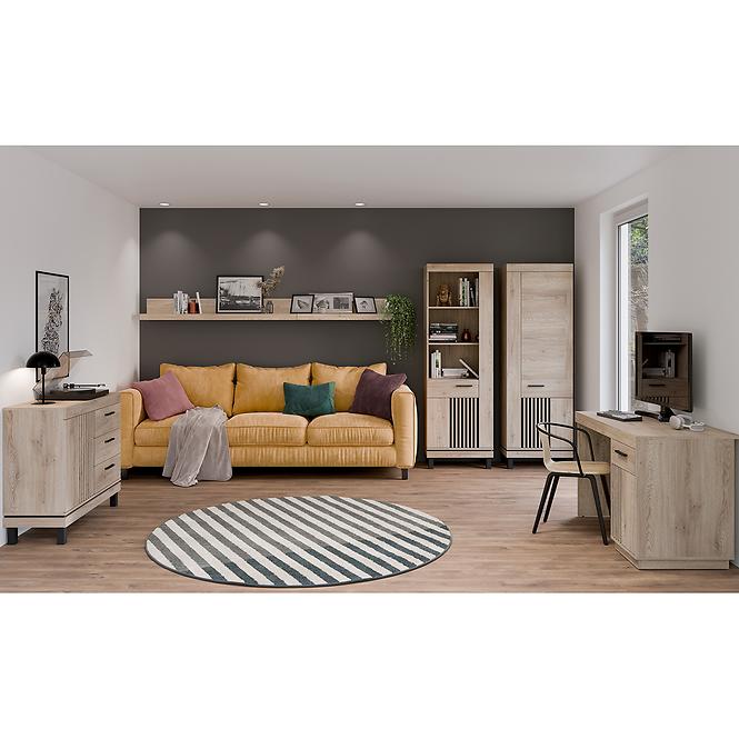 Schrank Mati Mi09 eiche cremona/schwarz