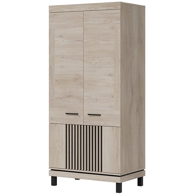 Schrank Mati Mi10 eiche cremona/schwarz