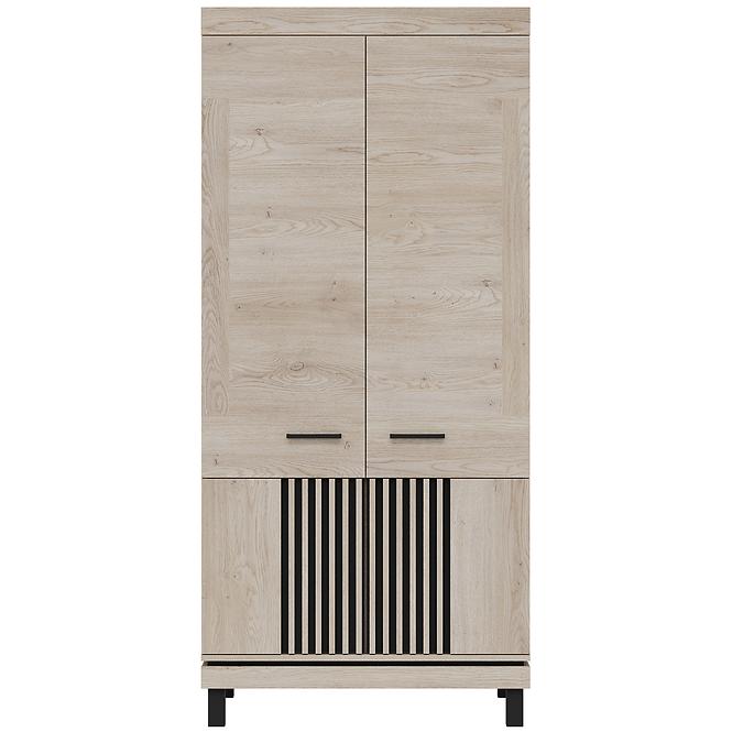 Schrank Mati Mi10 eiche cremona/schwarz