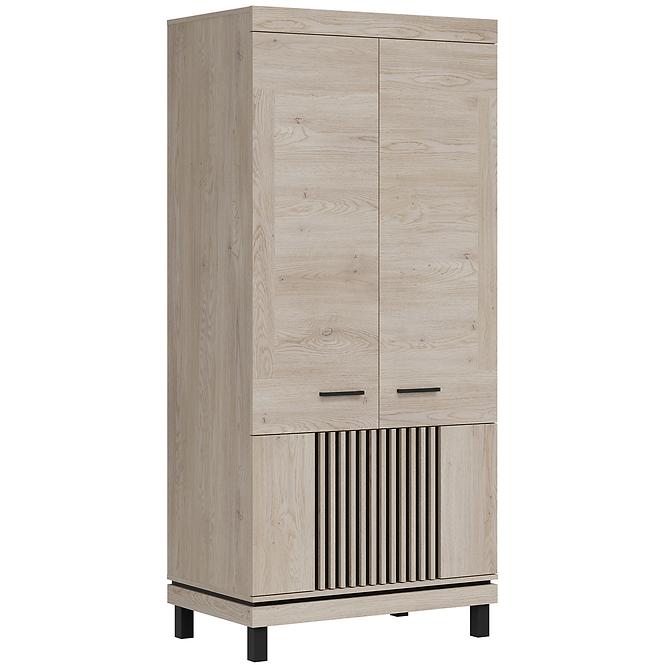 Schrank Mati Mi10 eiche cremona/schwarz