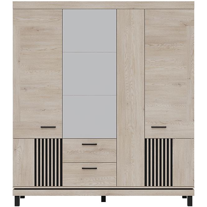 Schrank Mati Mi16 eiche cremona/schwarz
