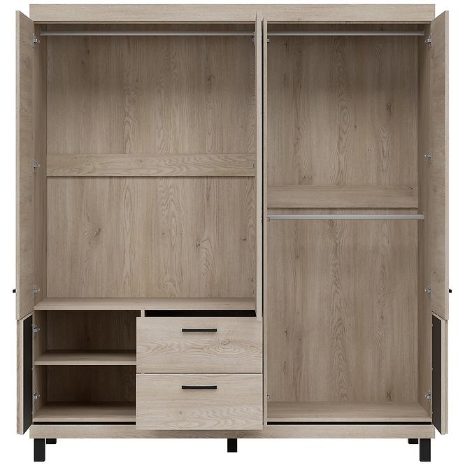 Schrank Mati Mi16 eiche cremona/schwarz