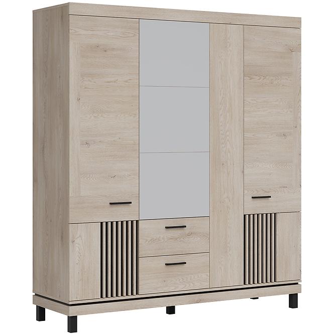 Schrank Mati Mi16 eiche cremona/schwarz