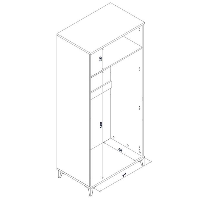 Schrank Snobi Sb11 eiche craft/Alpinweiß
