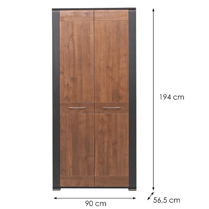 Schrank 2d Naomi Na-7 nuss/wenge