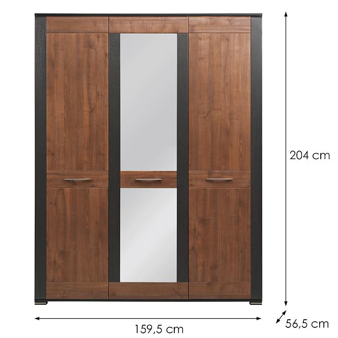 Schrank 3d Naomi Na-8 nuss/wenge