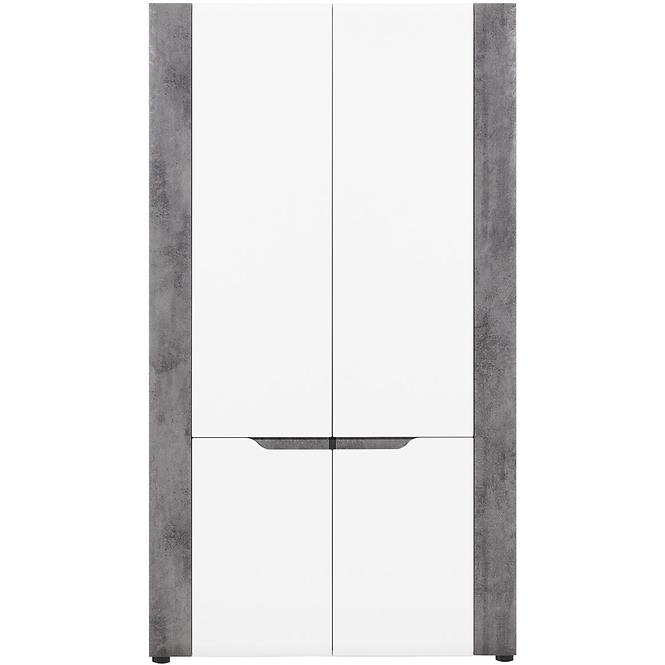 Schrank Brando 2d B07 weiß/beton