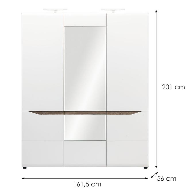 Schrank Lionel Li09 eiche sonoma/weiß