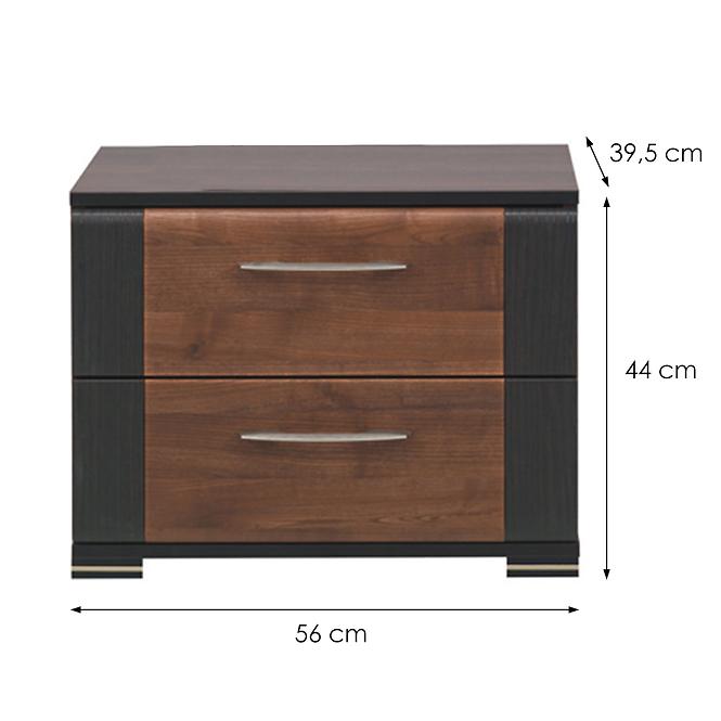 Nachttisch Naomi Na-14 nuss/wenge
