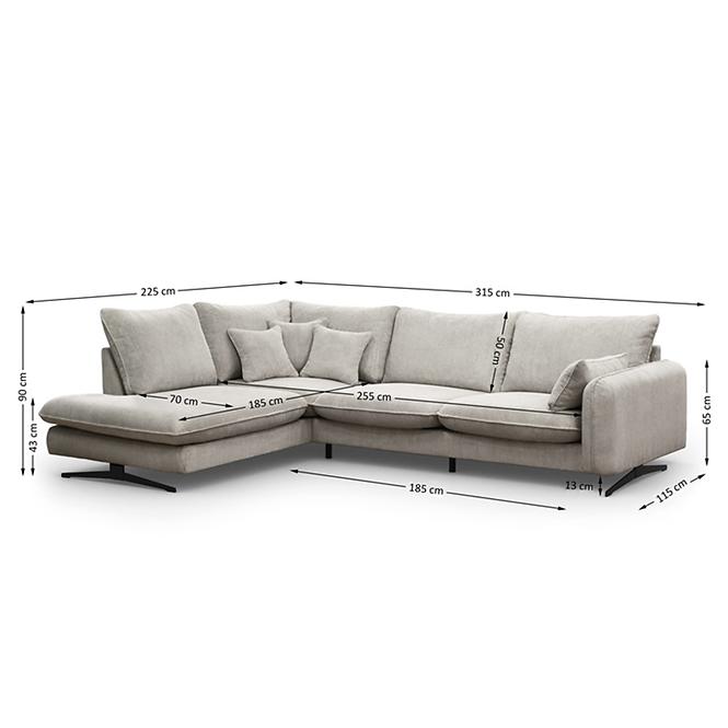 Ecksofa Prince L links Poso 100,8