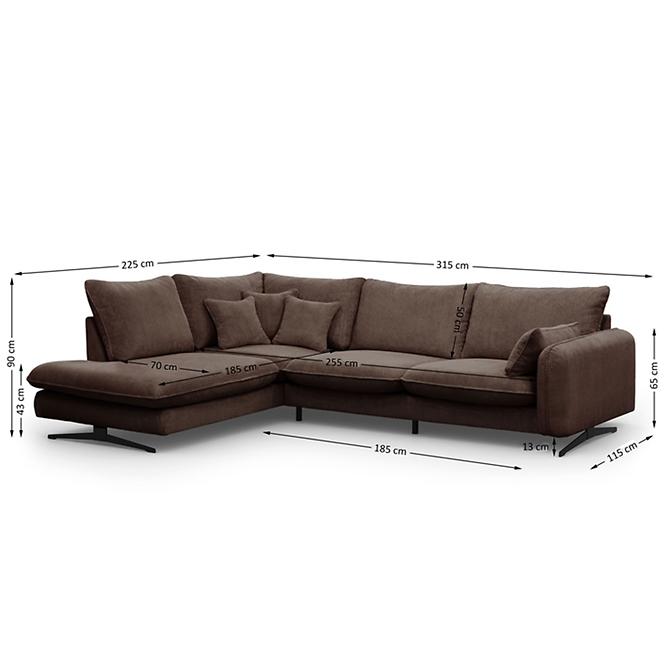 Ecksofa Prince L links Poso 06,8