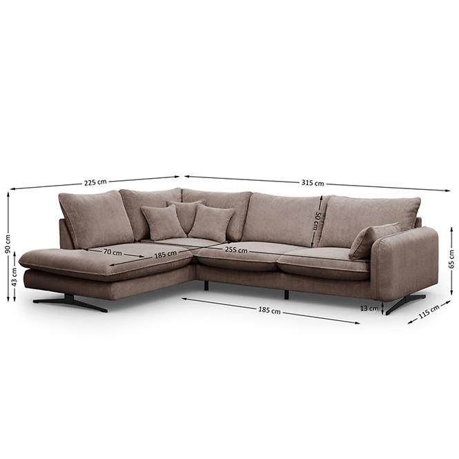 Ecksofa Prince L links Poso 02,8
