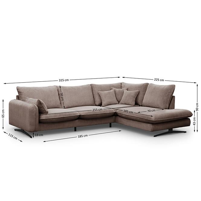 Ecksofa Prince L rechts Poso 02,8