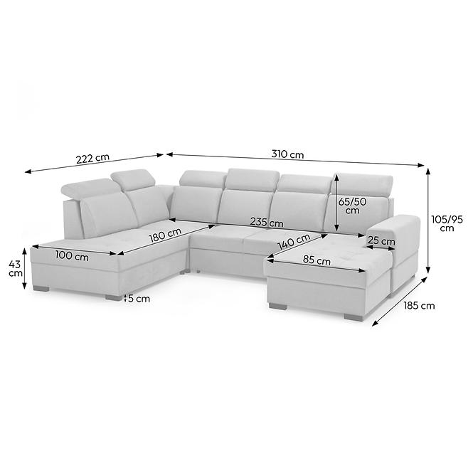 Ecksofa Axel U links Voss 34